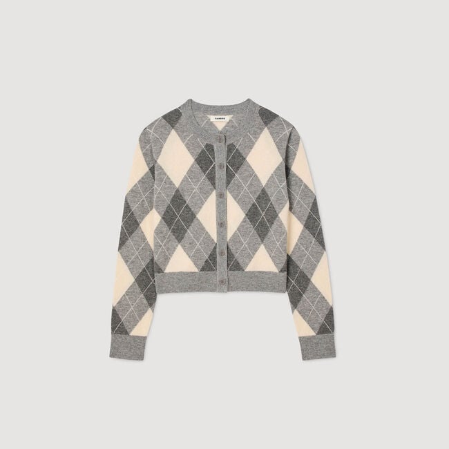 Argyle pattern cardigan