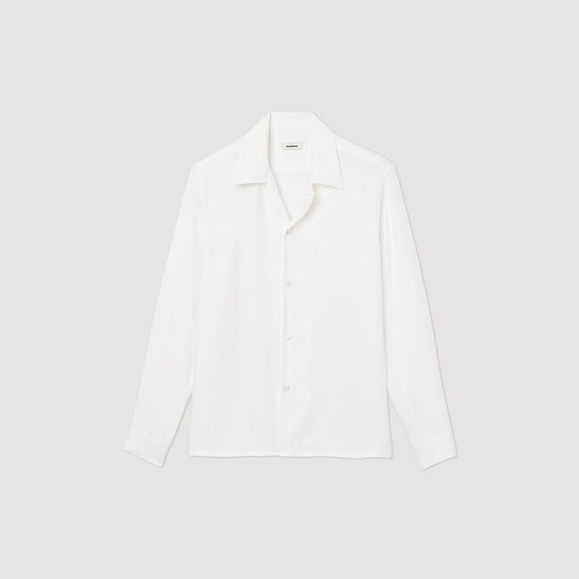 Floaty shirt with spread collar