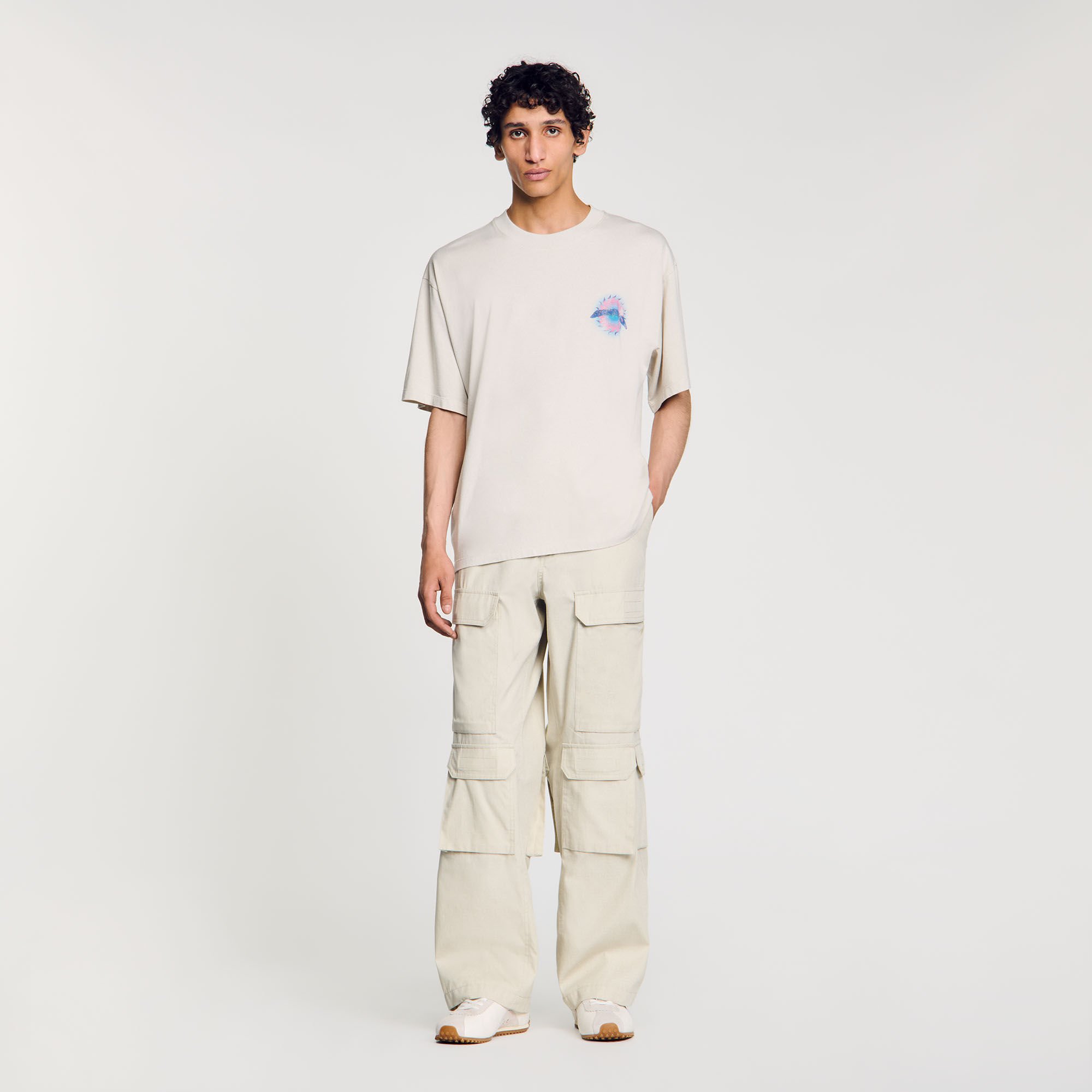 Sun motif T-shirt