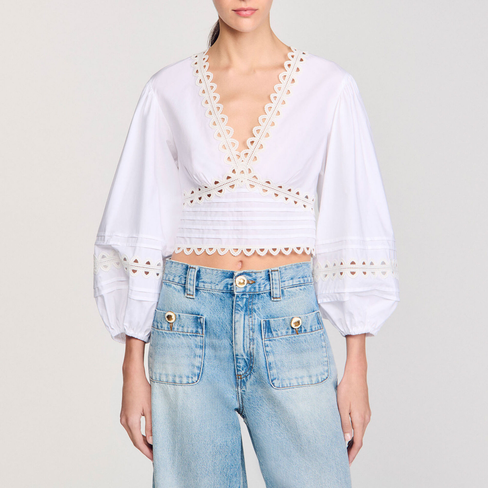 Poplin crop top