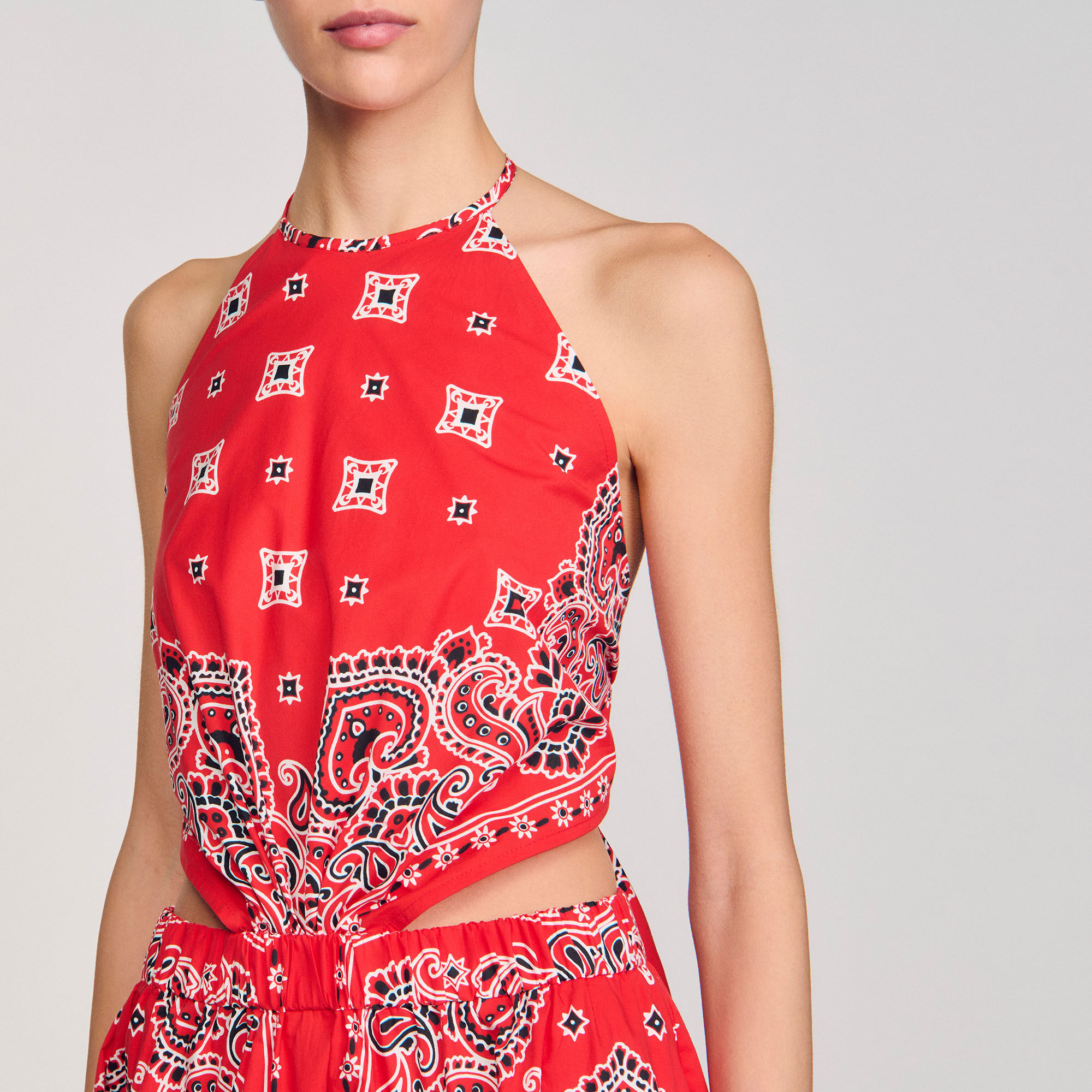 Bandana-print maxi dress