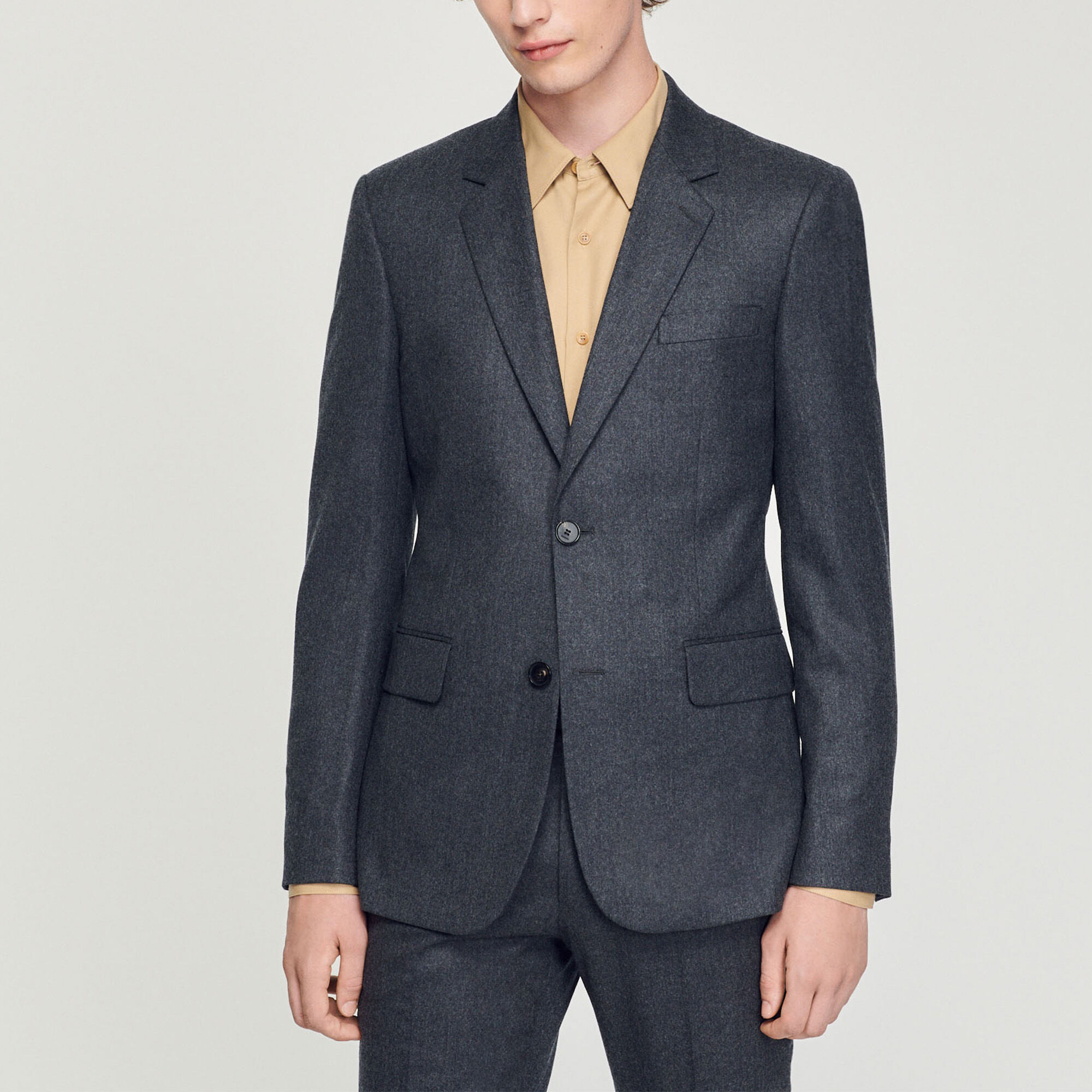Flannel suit jacket