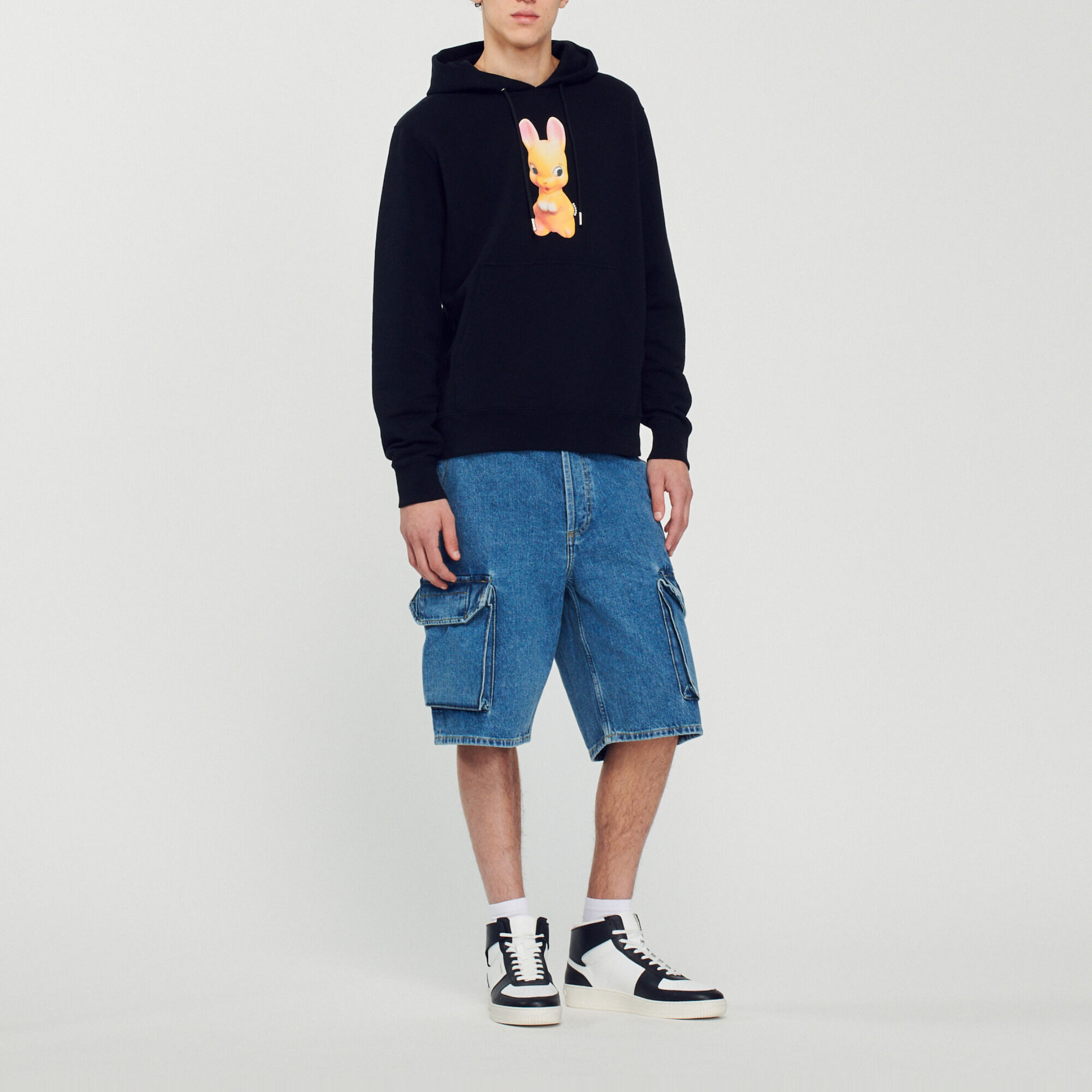 Rabbit print hoodie