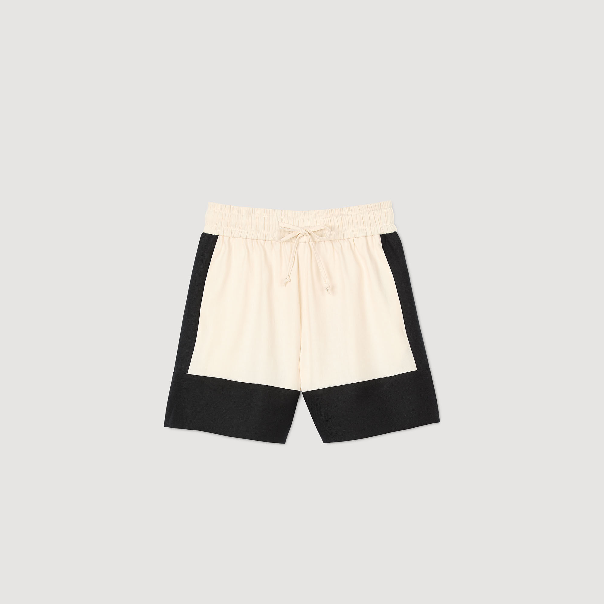 Two-tone shorts white / beige For Women | Sandro Paris