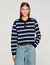 Striped polo jumper