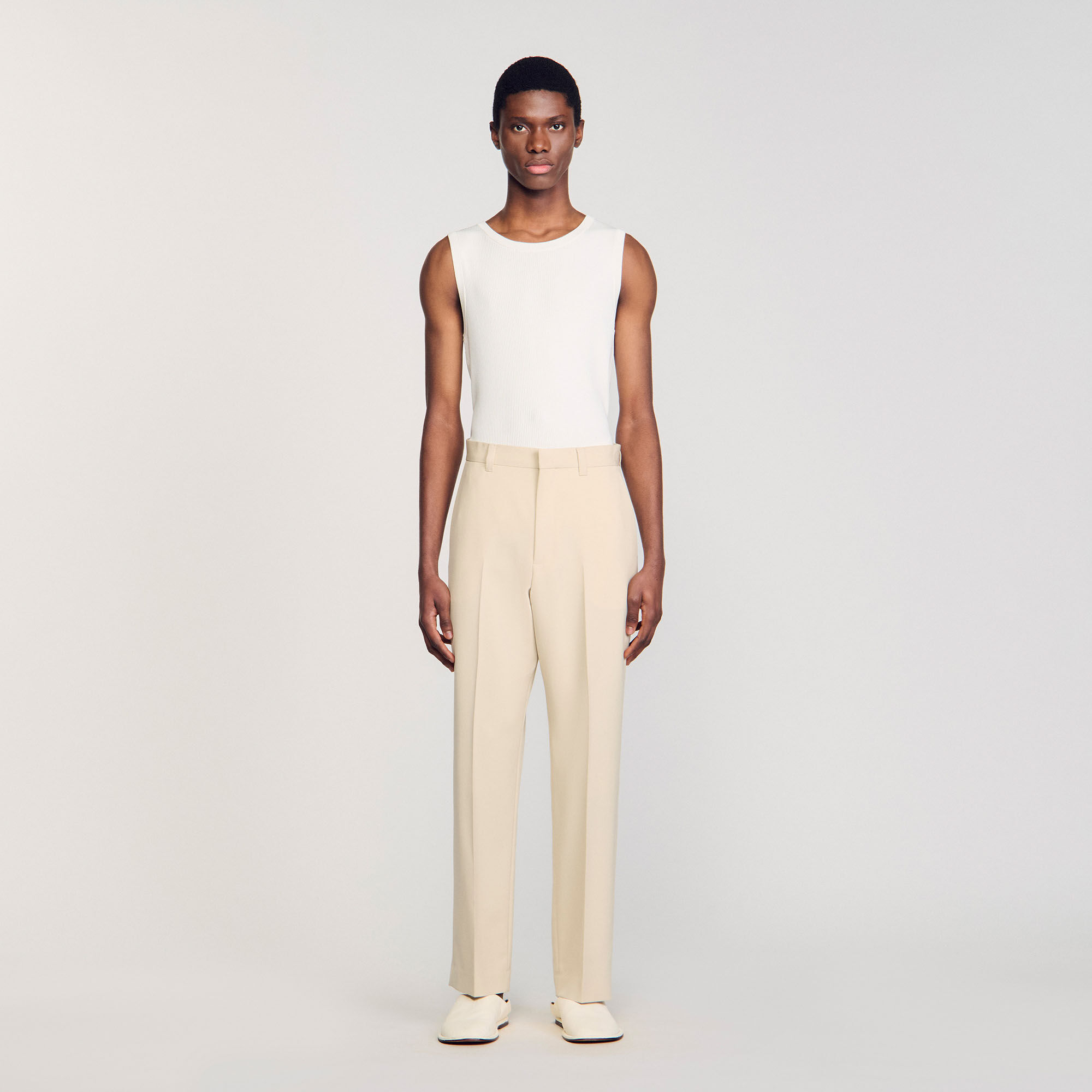 Wool suit trousers