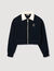 Cropped two-tone sweatshirt
