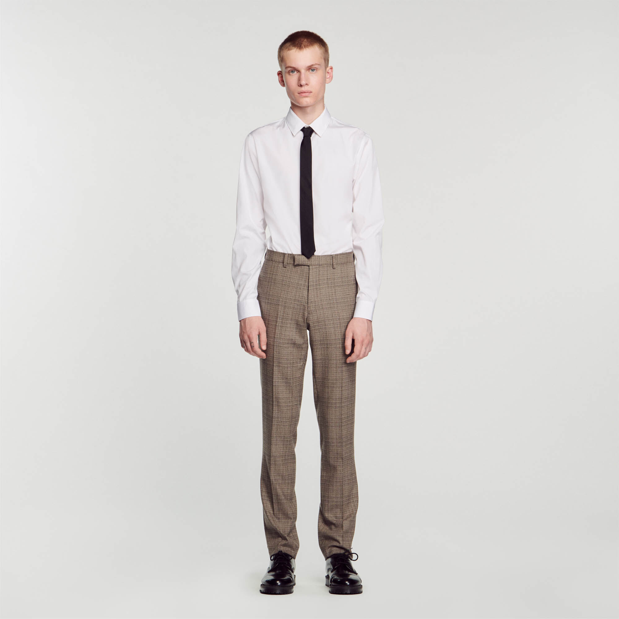 Buy PARK AVENUE Mens 4 Pocket Checked Formal Trousers | Shoppers Stop