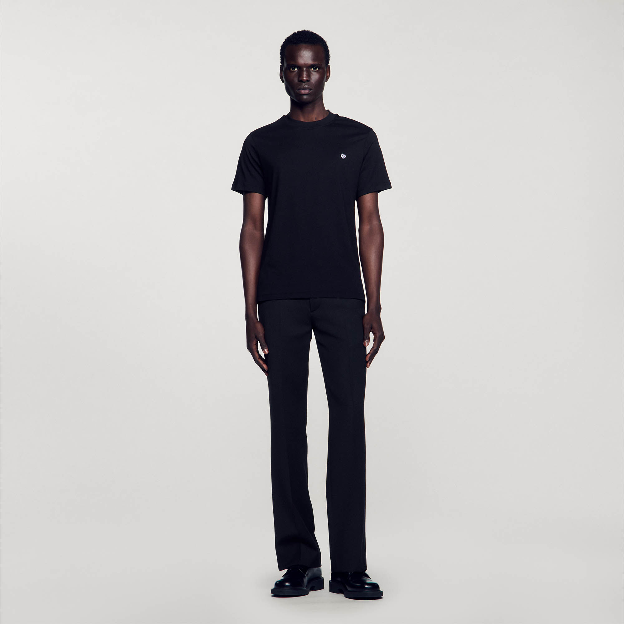 T-shirt with Square Cross patch black / gray for Men