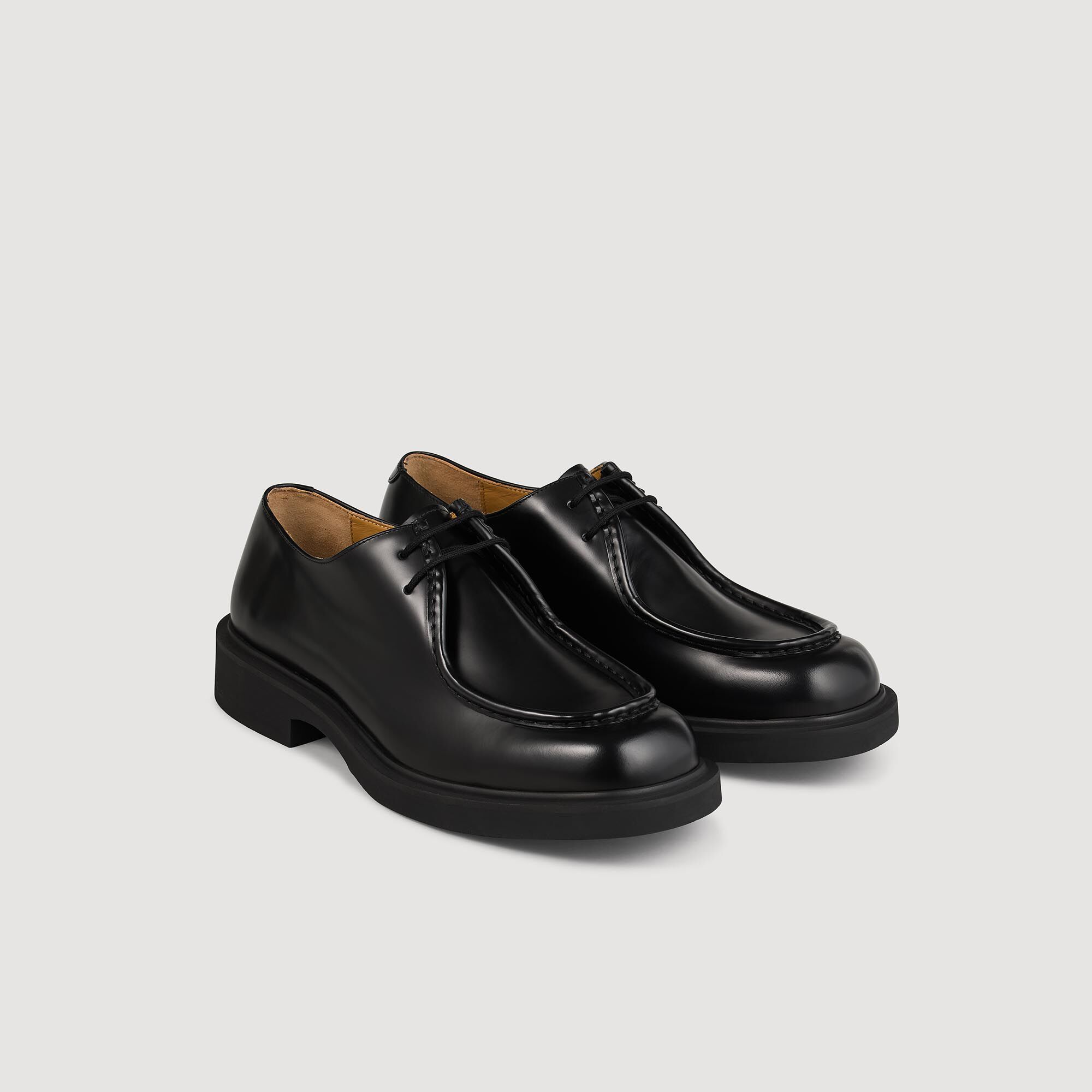 靴 OXS Scarpa Mono 101 Derbies ZEGNA New Classic Flex Full-Grain Leather Derby Shoes for