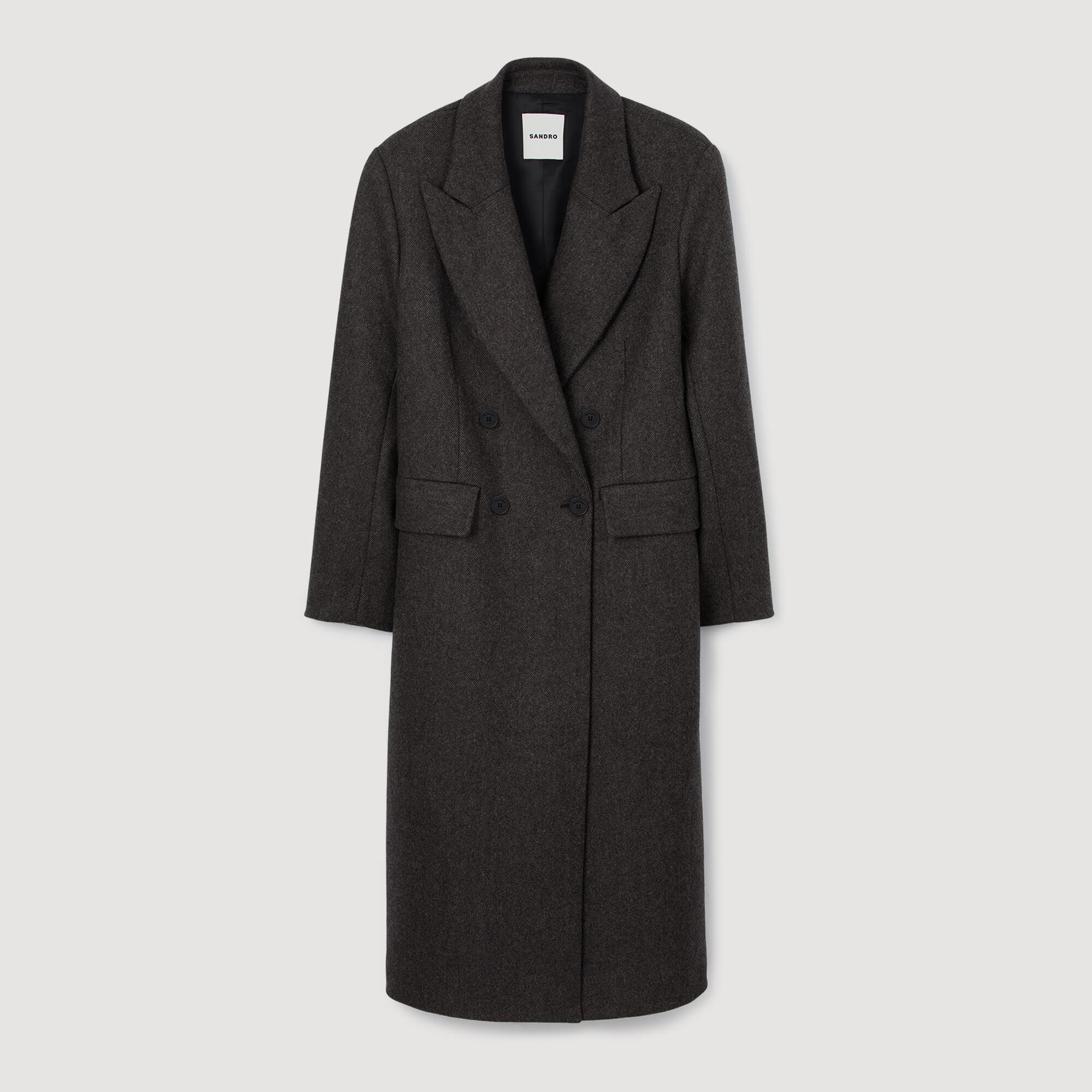 Fitted double-breasted coat