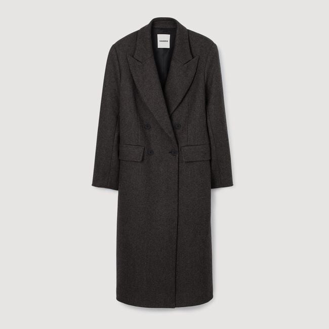 Fitted double-breasted coat