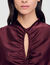 Draped satin-effect dress