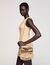Gold leather clutch bag