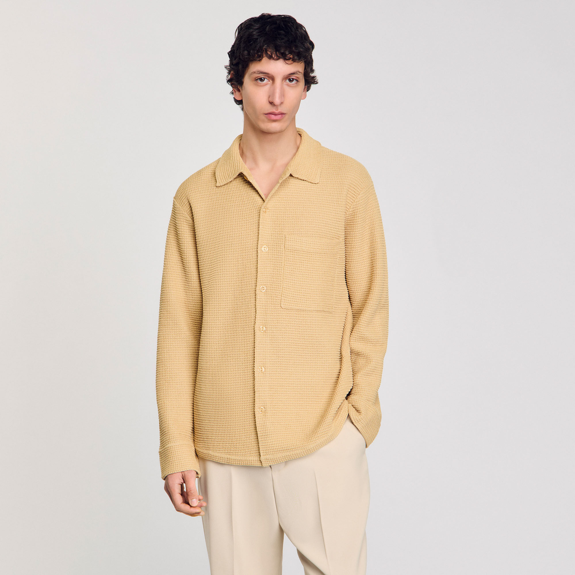 Oversized knit shirt