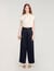 Satin-effect wide-leg trousers
