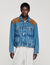 Denim and suede jacket