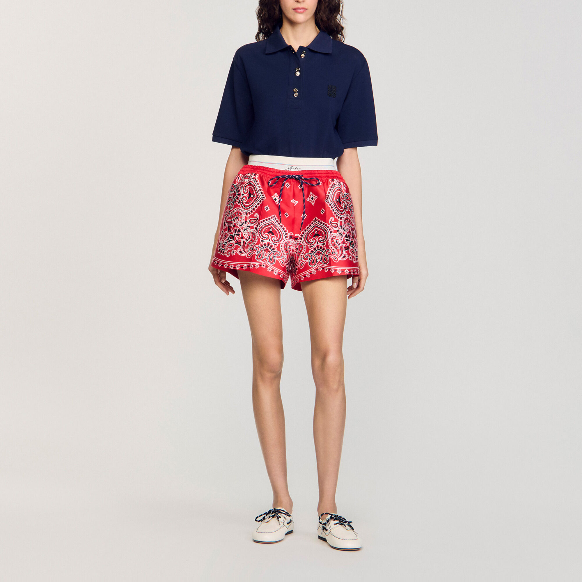 Bandana print shorts