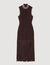 Fringed knit maxi dress