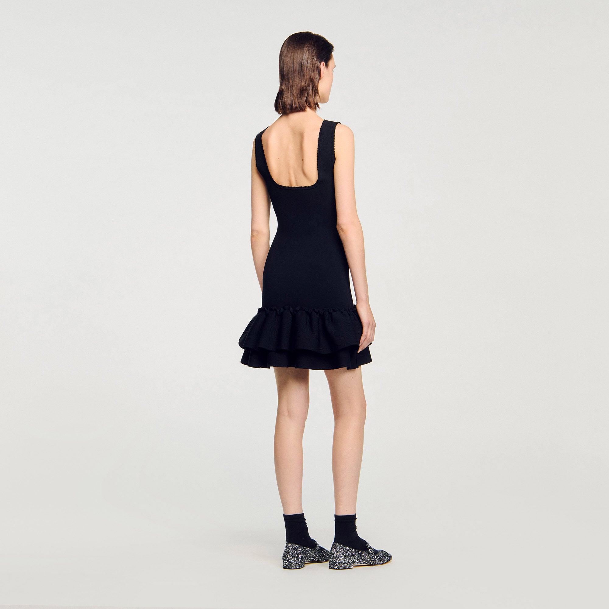 Mini knit dress with ruffles - Women | Sandro