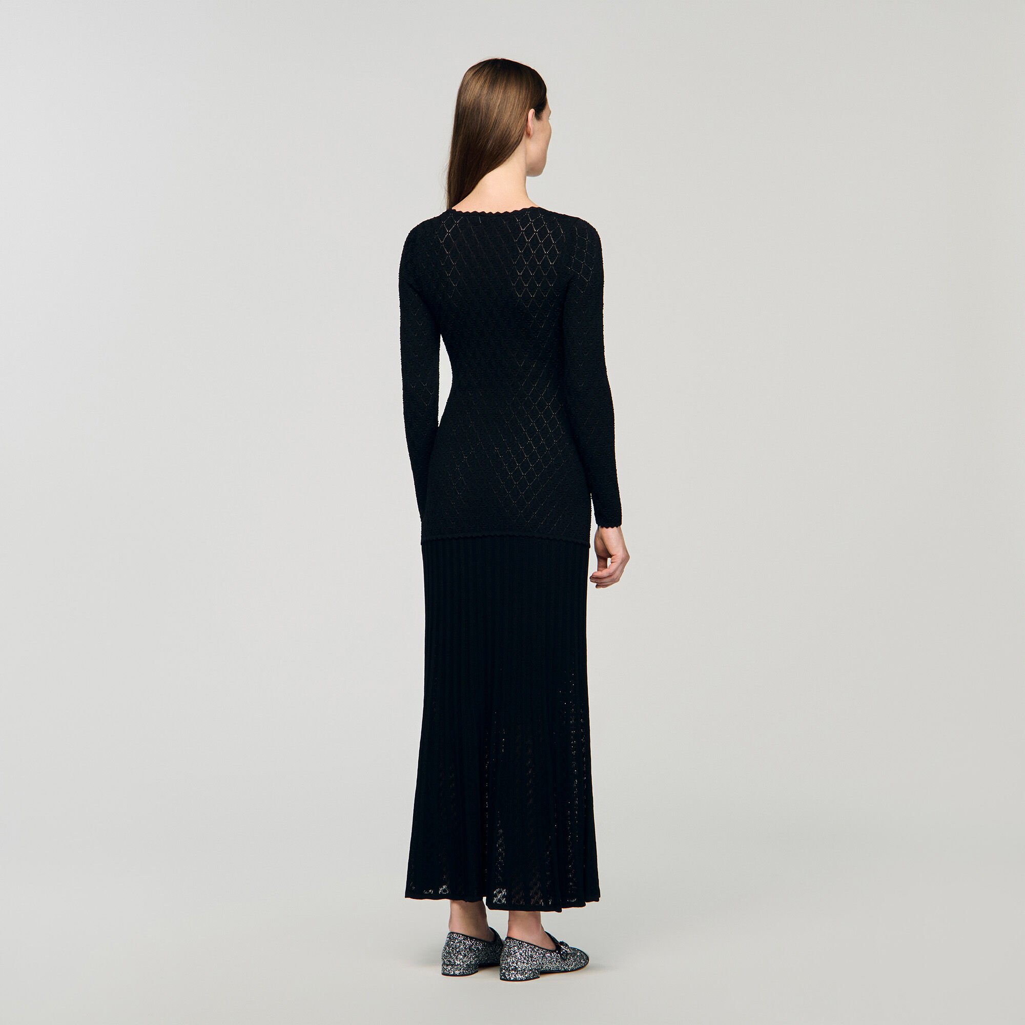 Fancy knit maxi dress