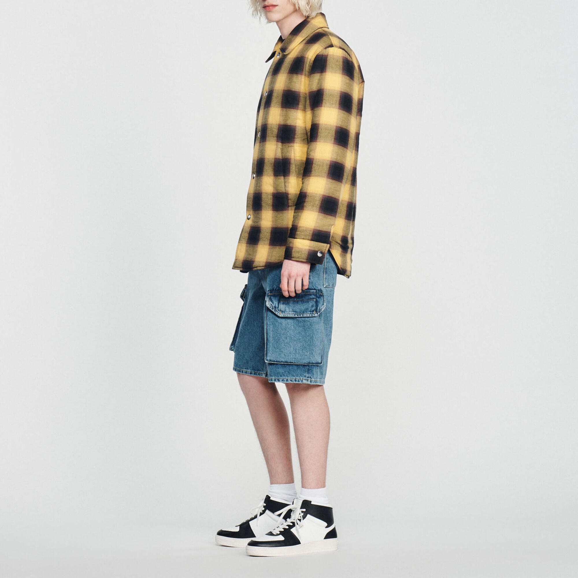 Quilted checked jacket