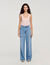 Faded wide straight-leg jeans