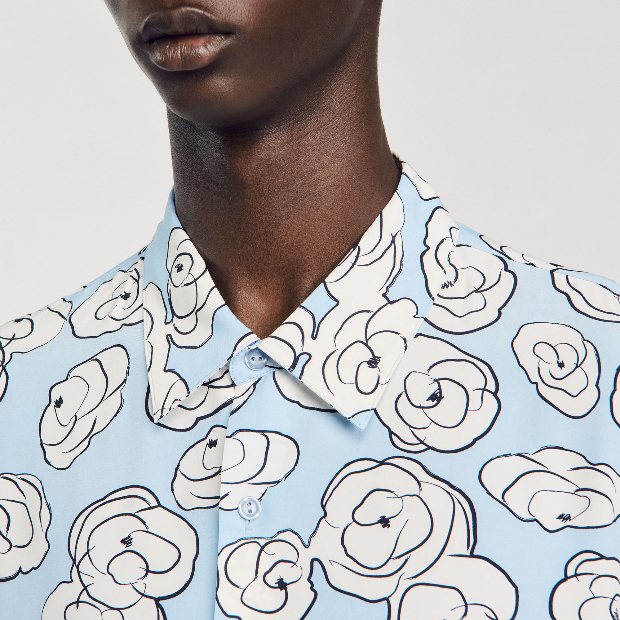 Camellia motif shirt - Men | Sandro