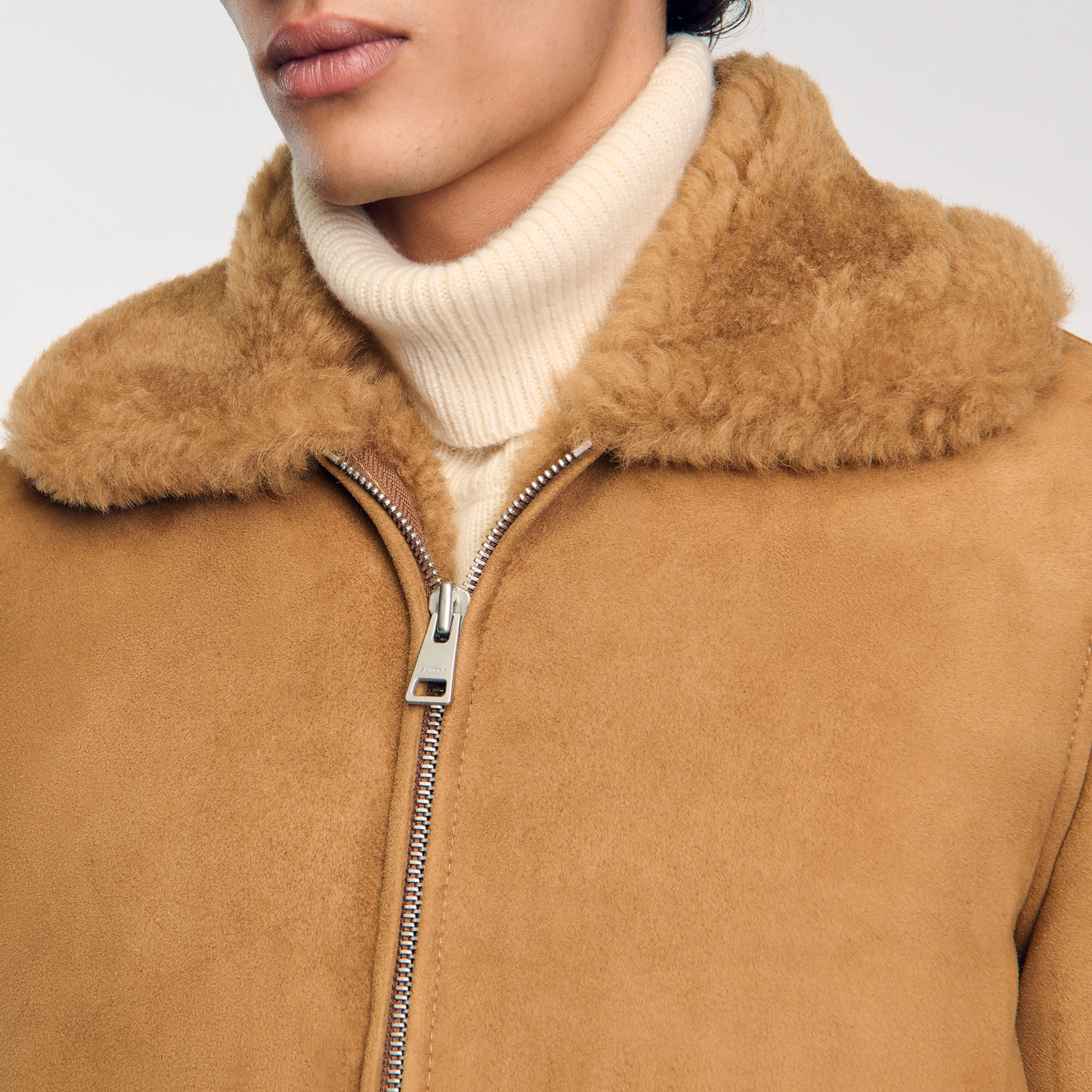 ジャケット・アウター Suede jacket New Zara Suede Bomber Jacket S M Grey biker leather coat