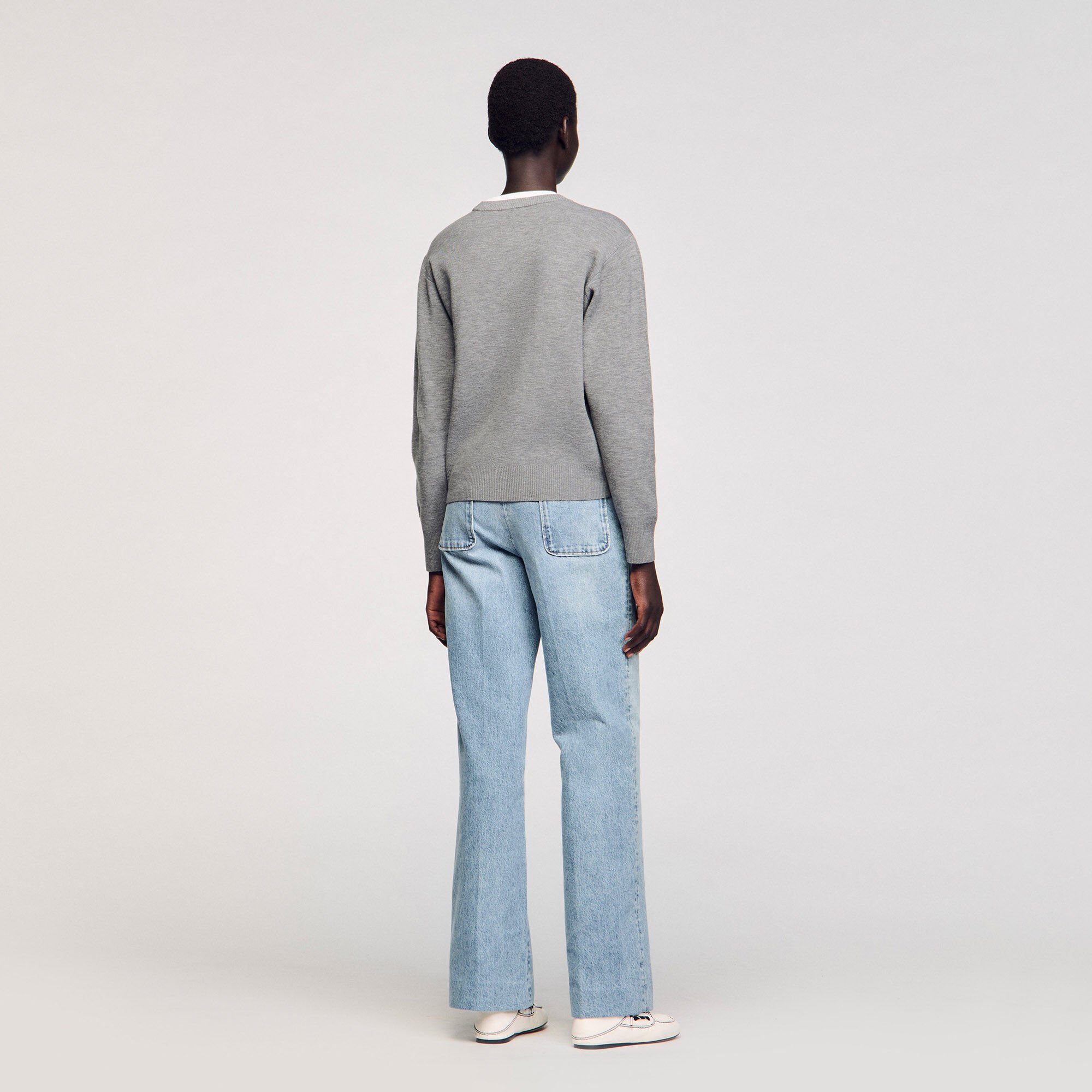 Contrast collar jumper