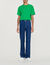High-waisted flared jeans