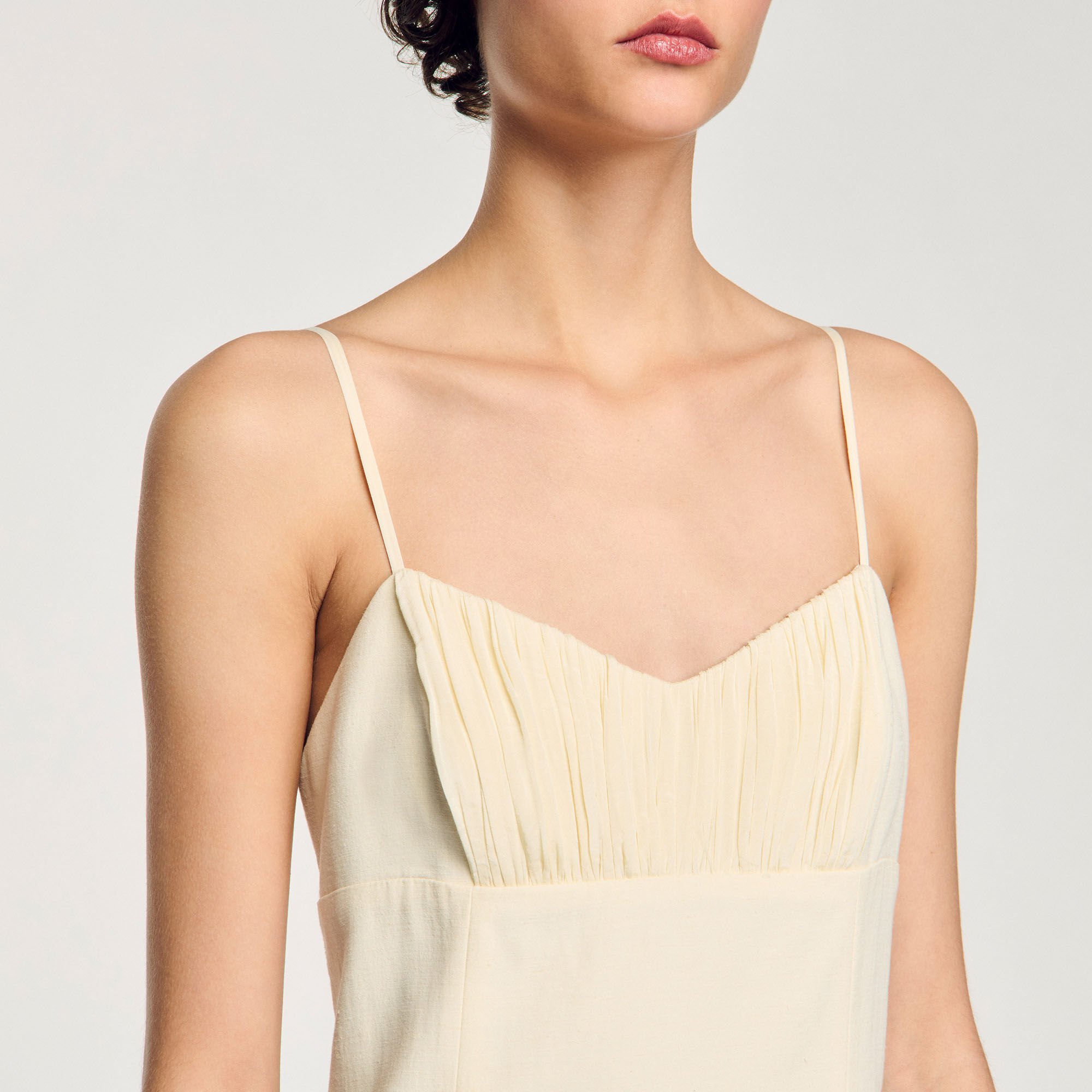 Pleated maxi dress