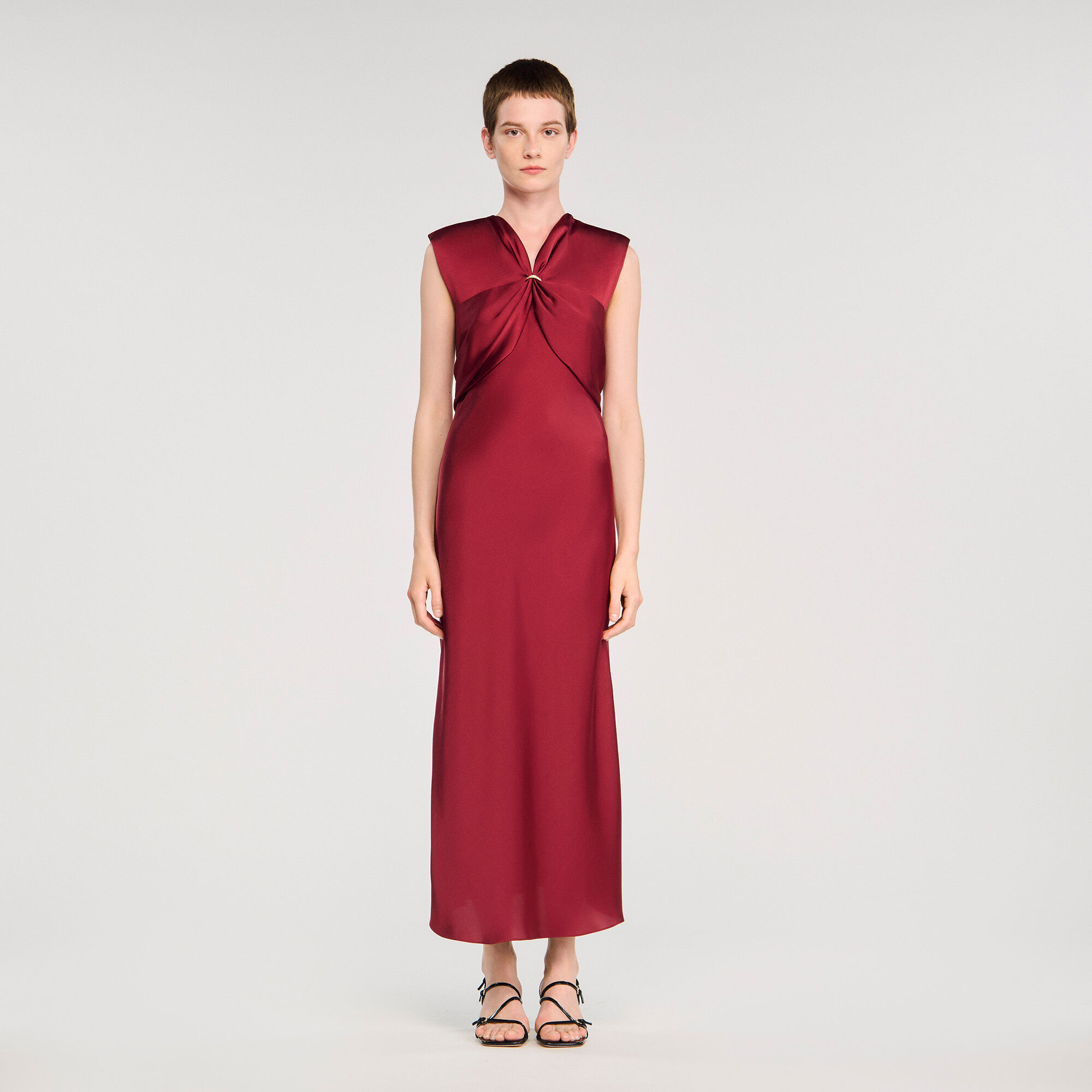 V-neck maxi dress