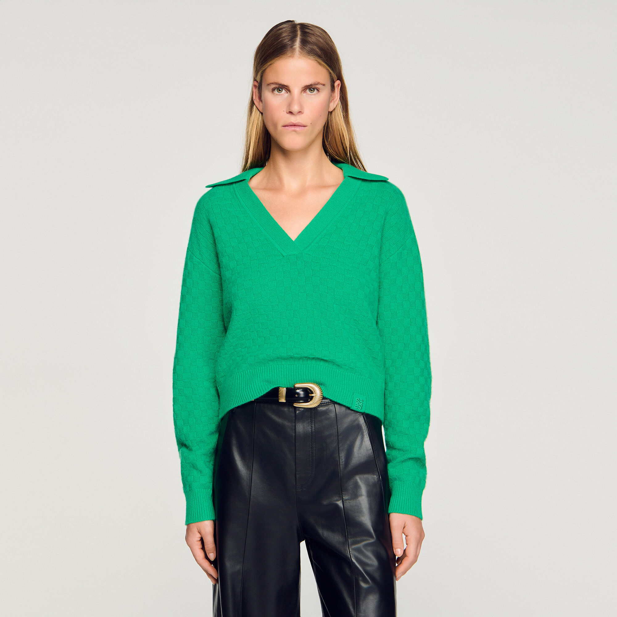 Polo-neck jumper