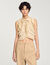 Ruffled cropped shirt