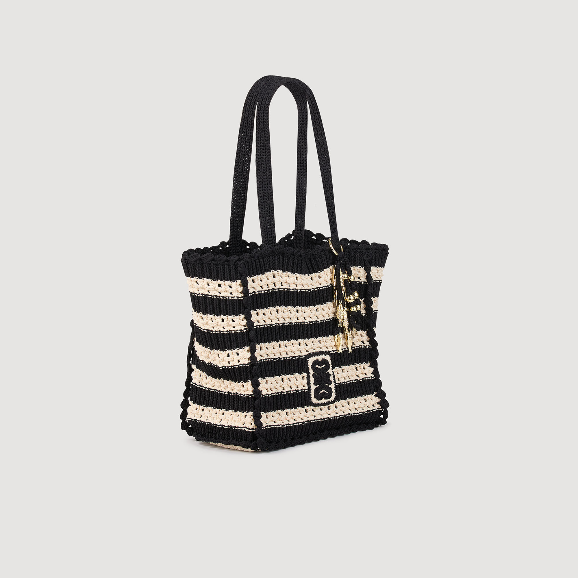 Two-tone crochet bag