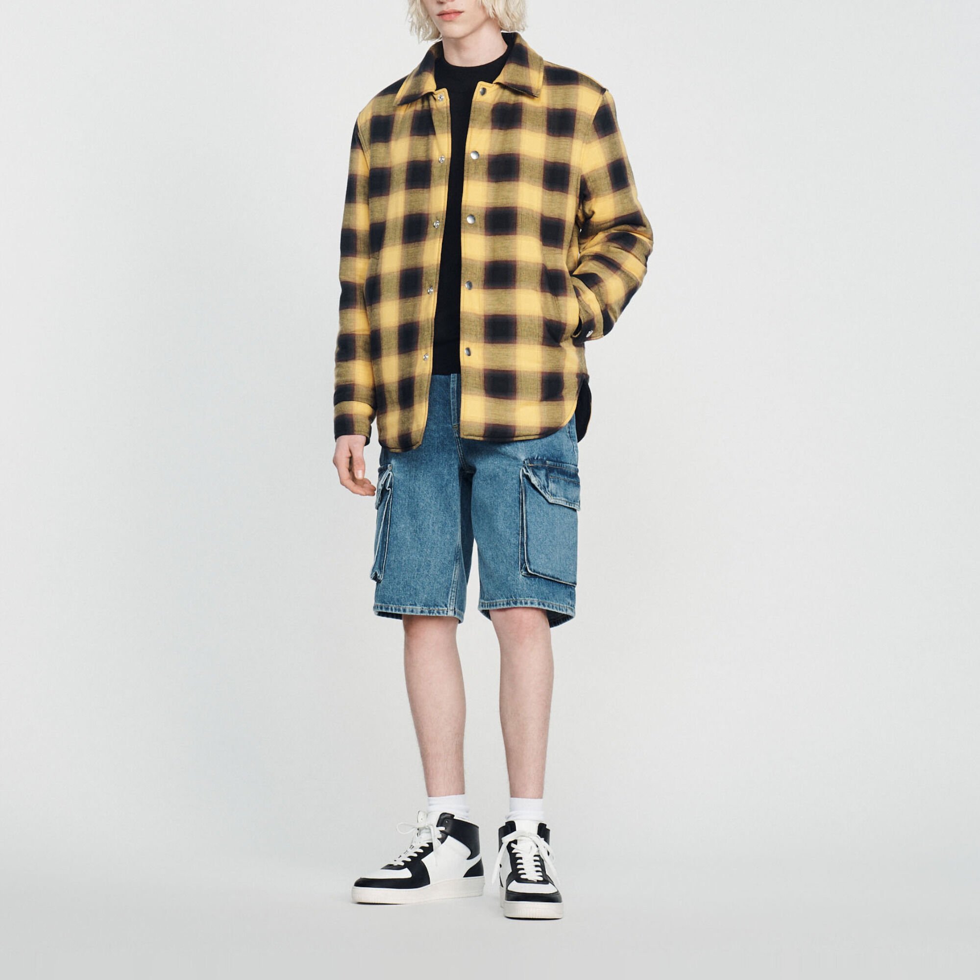 Quilted checked jacket