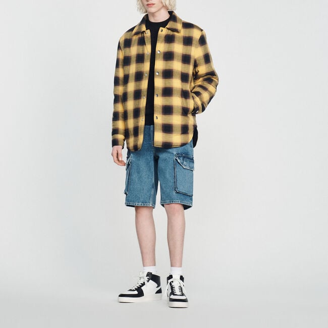 Quilted checked jacket