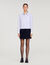 Short dress with dual materials