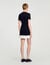 Short knit dress with ruffle