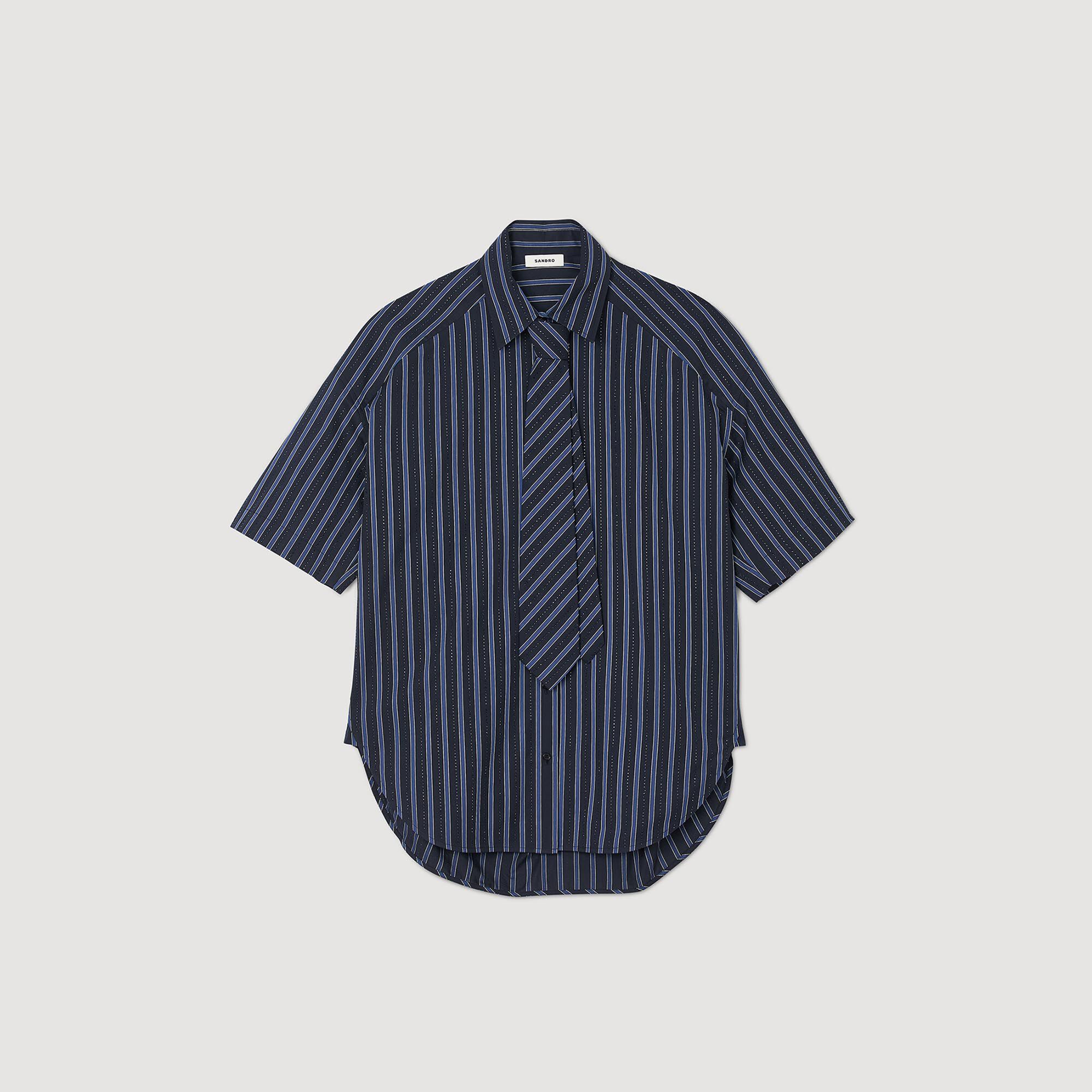 Rhinestone tie shirt