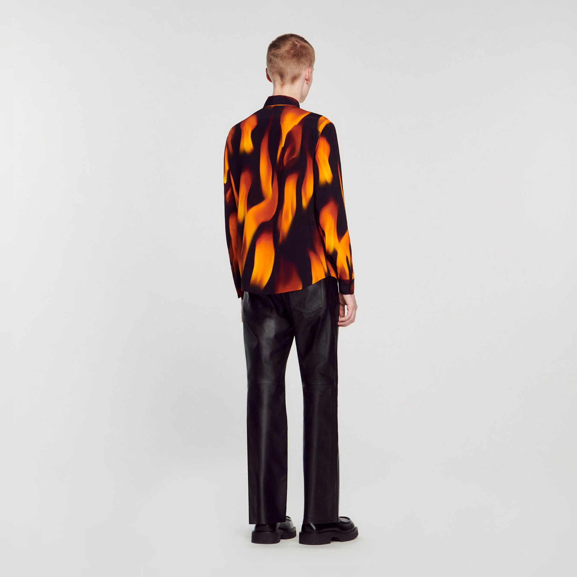 Flame pattern shirt