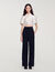 Beaded satin-effect cropped shirt