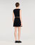 Short pleated knit skirt