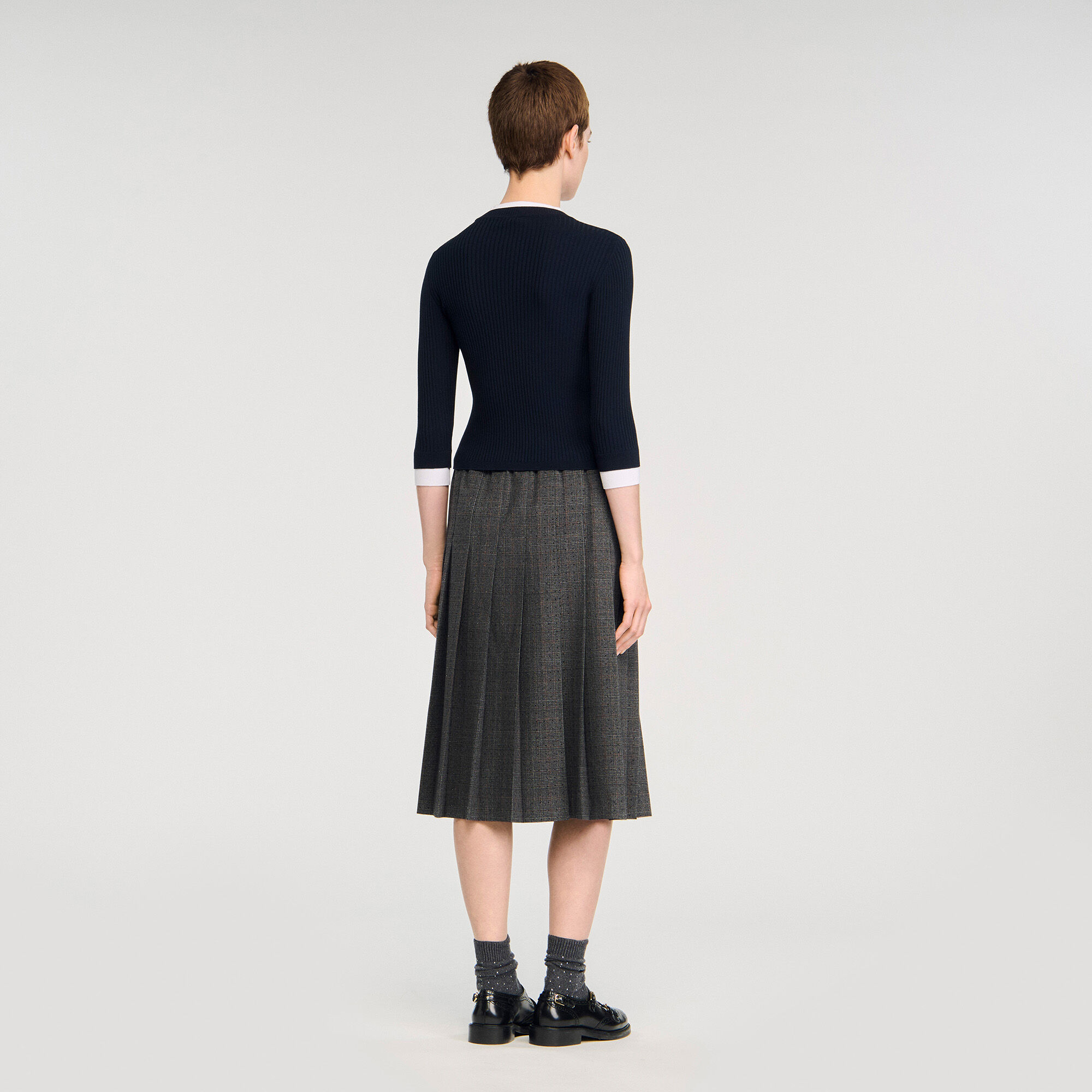 2-in-1 mixed wool jumper