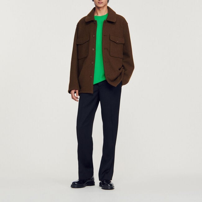 Boiled wool overshirt