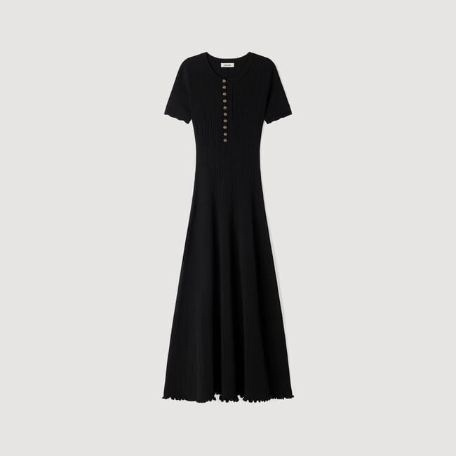 Ribbed knit maxi dress