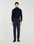 Elasticated straight-leg trousers