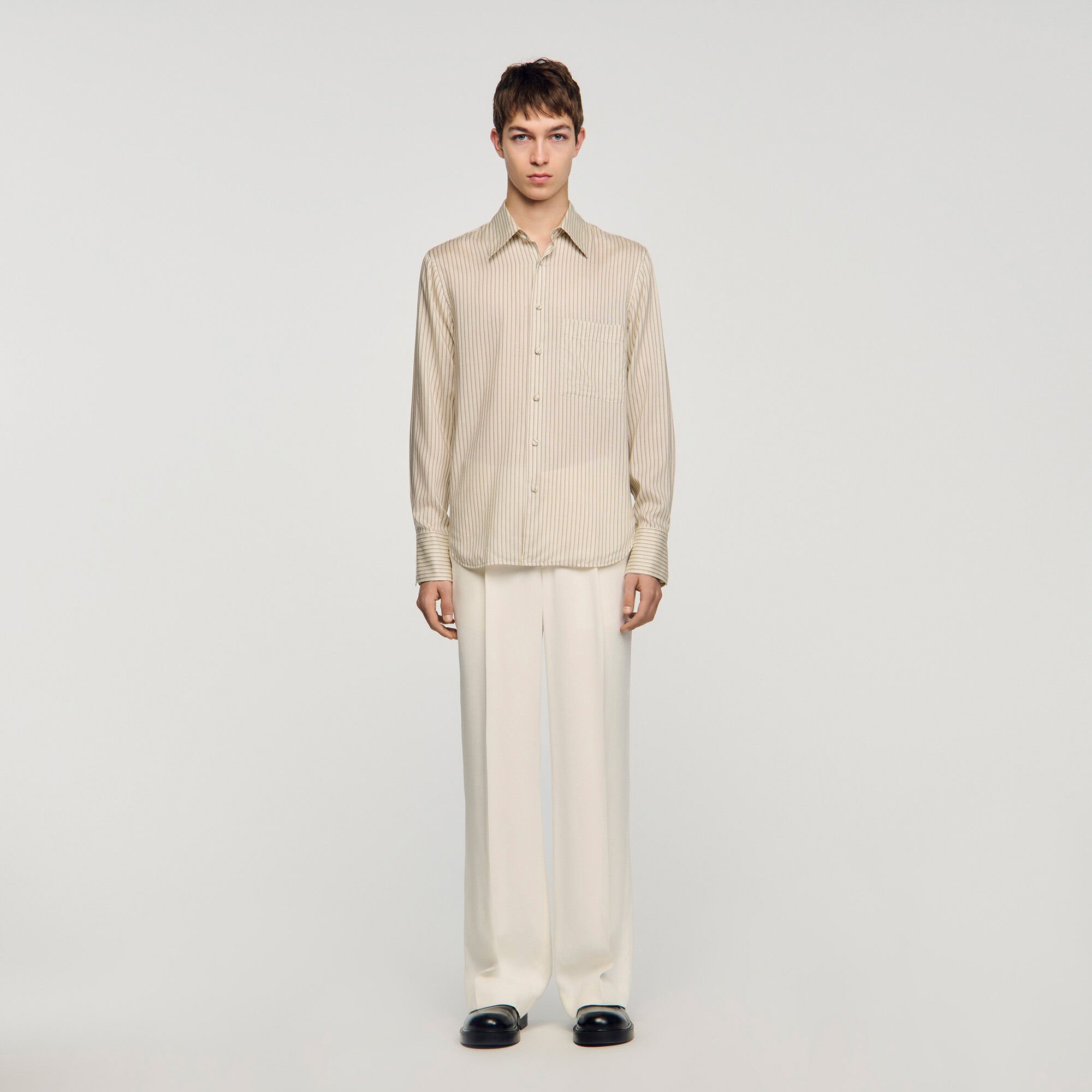 Striped loose-fit shirt