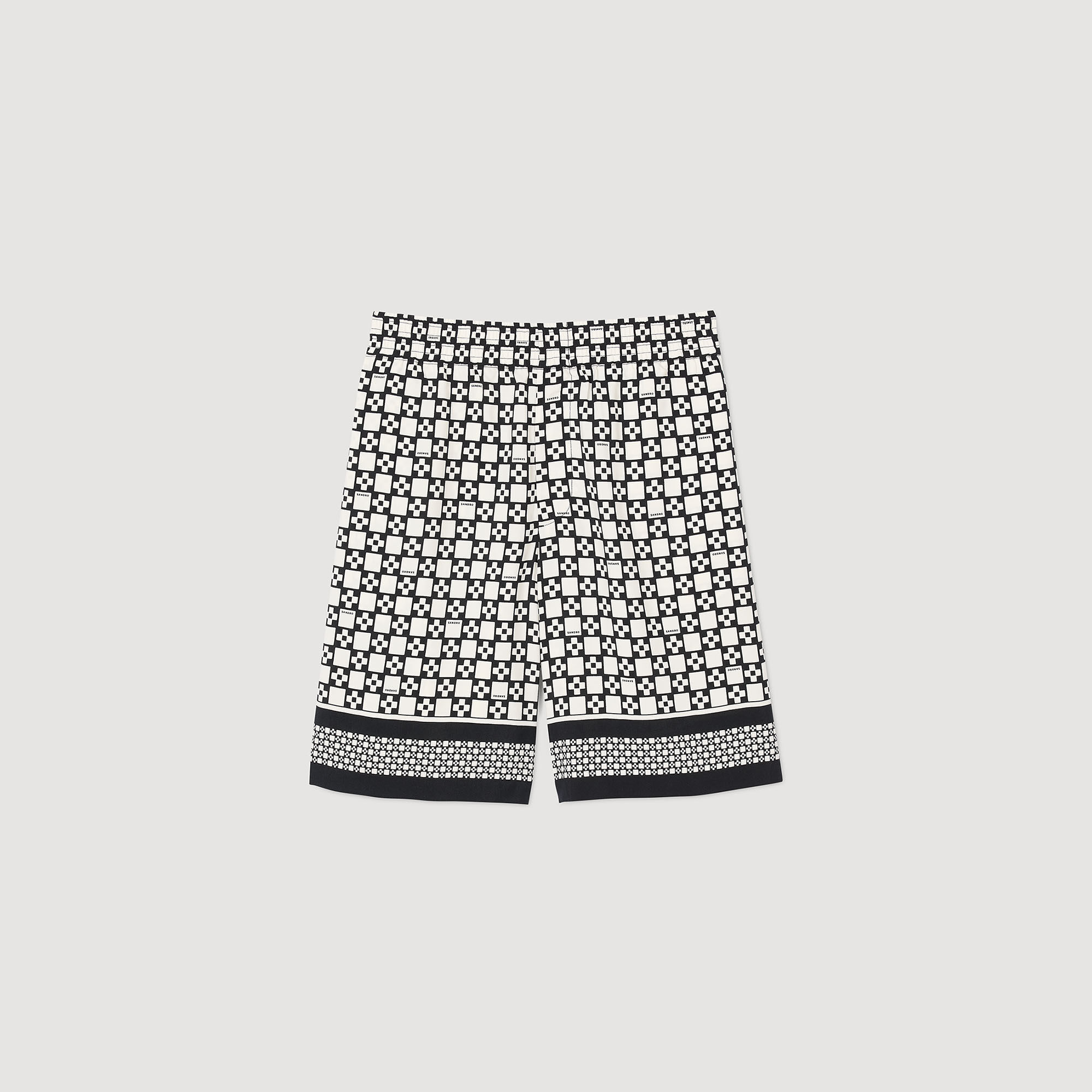 Square Cross floaty Bermuda shorts